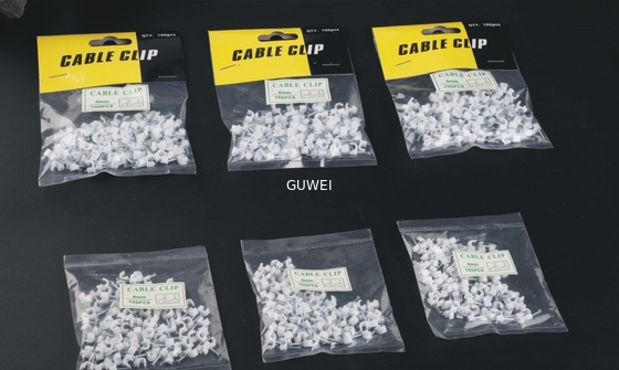 Cable Clips plastic round and flat type for fixing wire with nail