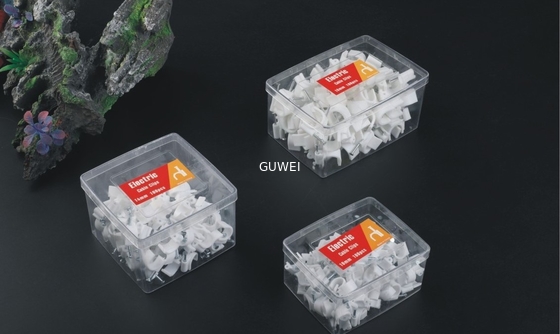 Cable Clips plastic round and flat type for fixing wire with nail